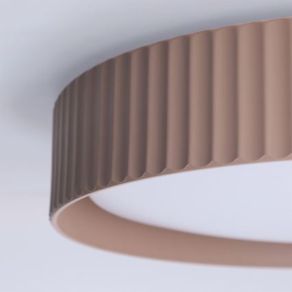 Brilagi - Himennettävä LED-kattovalaisin LUCIA, 48 W, 230 V, 3000–6500 K, Ø 41 cm, ruskeanharmaa (taupe) + kaukosäädin