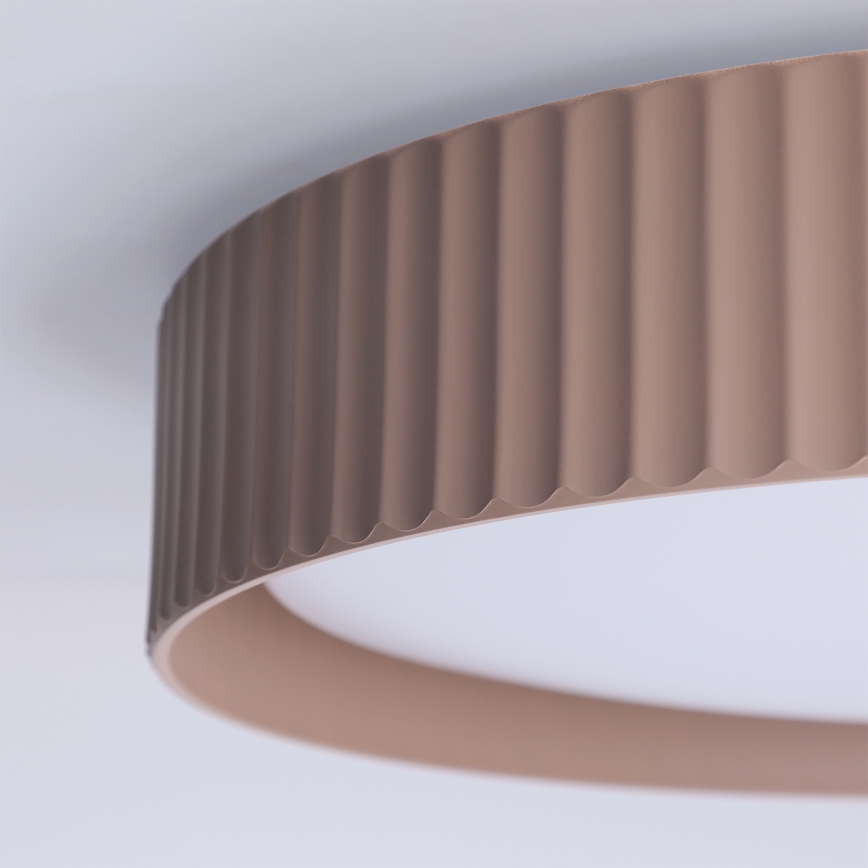Brilagi - Himennettävä LED-kattovalaisin LUCIA, 48 W, 230 V, 3000–6500 K, Ø 41 cm, ruskeanharmaa (taupe) + kaukosäädin