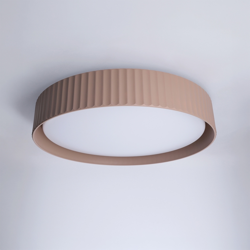 Brilagi - Himennettävä LED-kattovalaisin LUCIA, 48 W, 230 V, 3000–6500 K, Ø 41 cm, ruskeanharmaa (taupe) + kaukosäädin