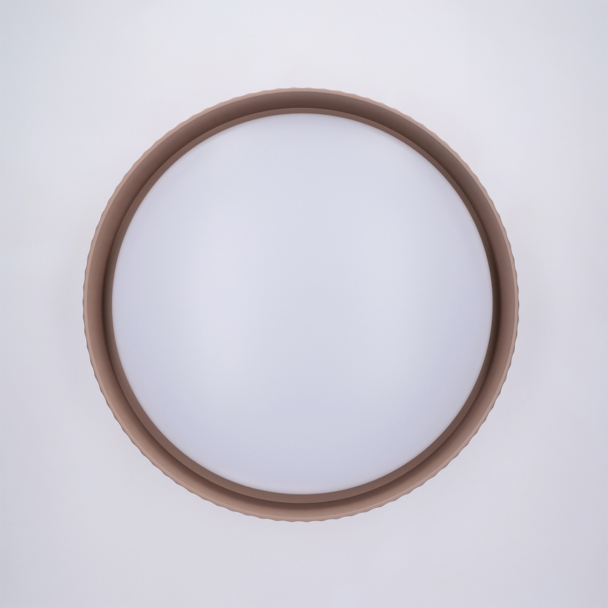 Brilagi - Himennettävä LED-kattovalaisin LUCIA, 48 W, 230 V, 3000–6500 K, Ø 41 cm, ruskeanharmaa (taupe) + kaukosäädin