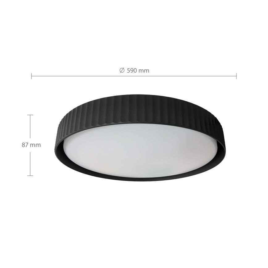 Brilagi - LUCIA himmennettävä LED-kattovalaisin LED/60W/230V 3000-6500K, halkaisija 59 cm, musta + kaukosäädin