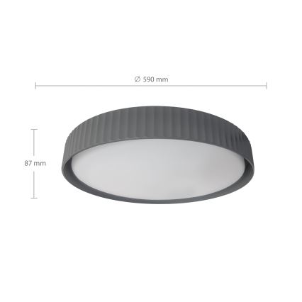 Brilagi - LED-himmennettävä kattovalaisin LUCIA LED/60W/230V 3000-6500K Ø 59 cm harmaa + kaukosäädin