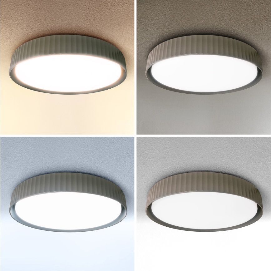 Brilagi - LED-himmennettävä kattovalaisin LUCIA, LED 60 W, 230 V, 3000–6500 K, halkaisija 59 cm, taupe + kaukosäädin
