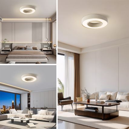 Brilagi - Himmennettävä LED-kattovalaisin LUMIX LED/48W/230V 3000-6000K beige halkaisija 50 cm + kaukosäädin