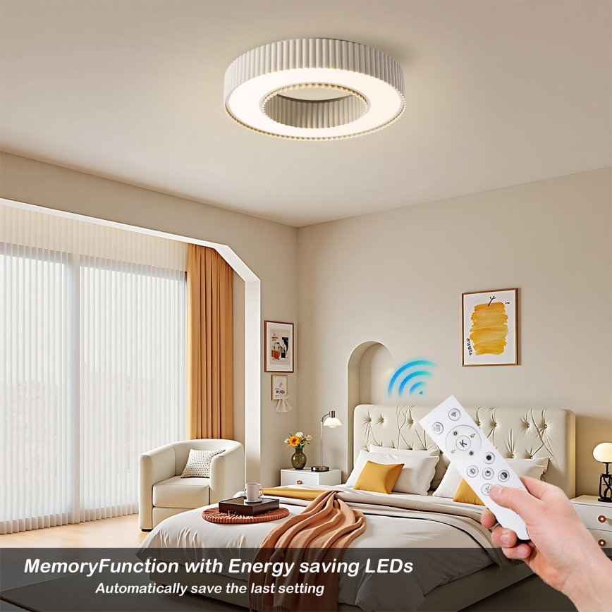 Brilagi - Himmennettävä LED-kattovalaisin LUMIX LED/48W/230V 3000-6000K beige halkaisija 50 cm + kaukosäädin