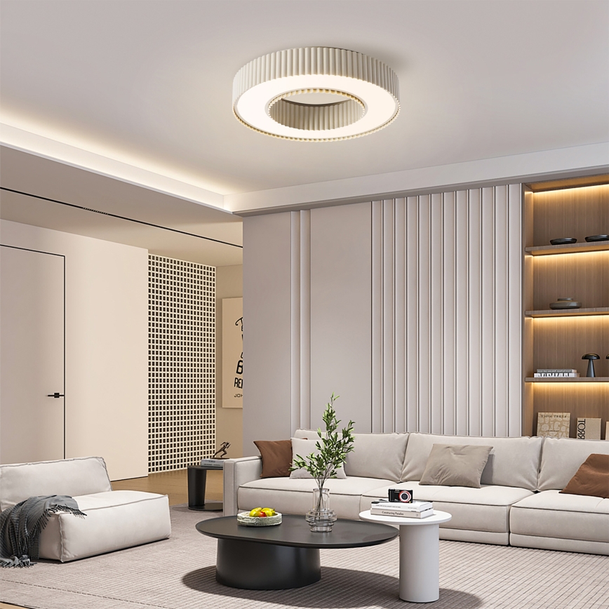 Brilagi - Himmennettävä LED-kattovalaisin LUMIX LED/48W/230V 3000-6000K beige halkaisija 50 cm + kaukosäädin