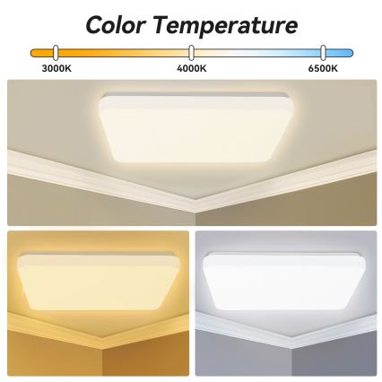 Brilagi - MILKY WAY himmennettävä LED-kattovalaisin LED/24W/230V 3000-6500K 37x37 cm + kaukosäädin