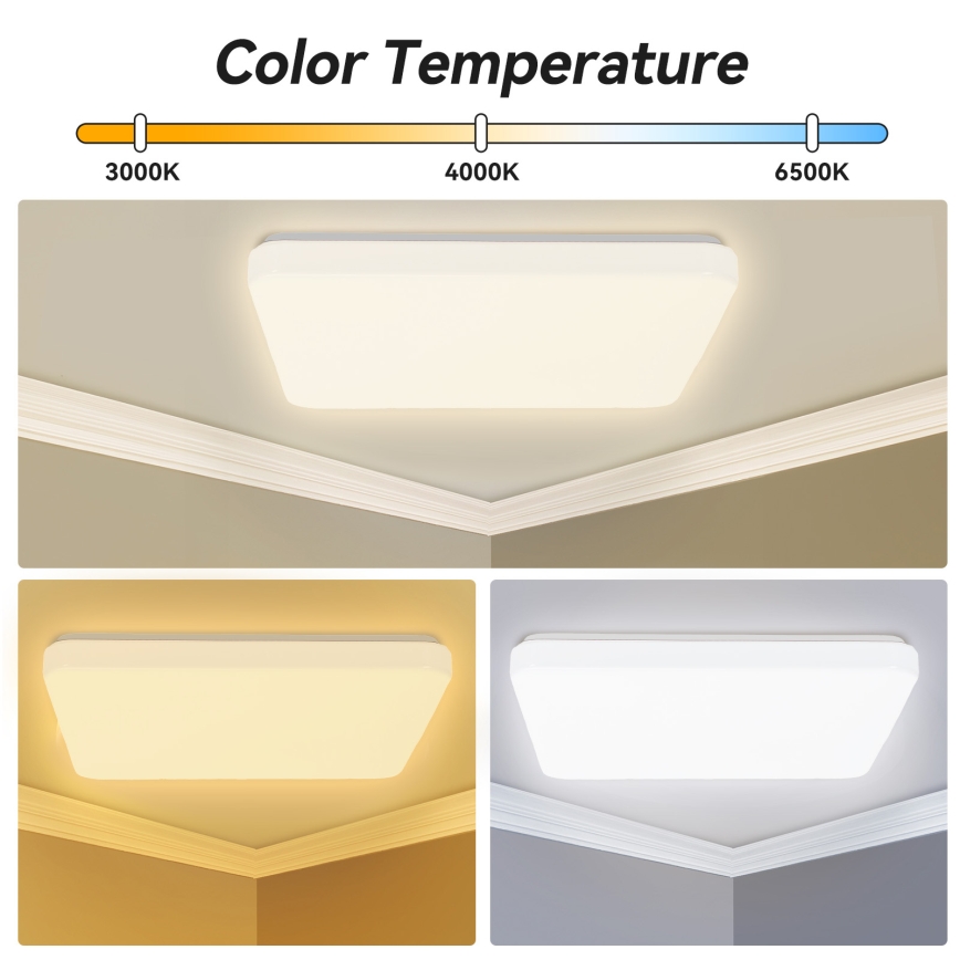 Brilagi - MILKY WAY himmennettävä LED-kattovalaisin LED/24W/230V 3000-6500K 37x37 cm + kaukosäädin