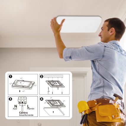 Brilagi - MILKY WAY himmennettävä LED-kattovalaisin LED/24W/230V 3000-6500K 37x37 cm + kaukosäädin
