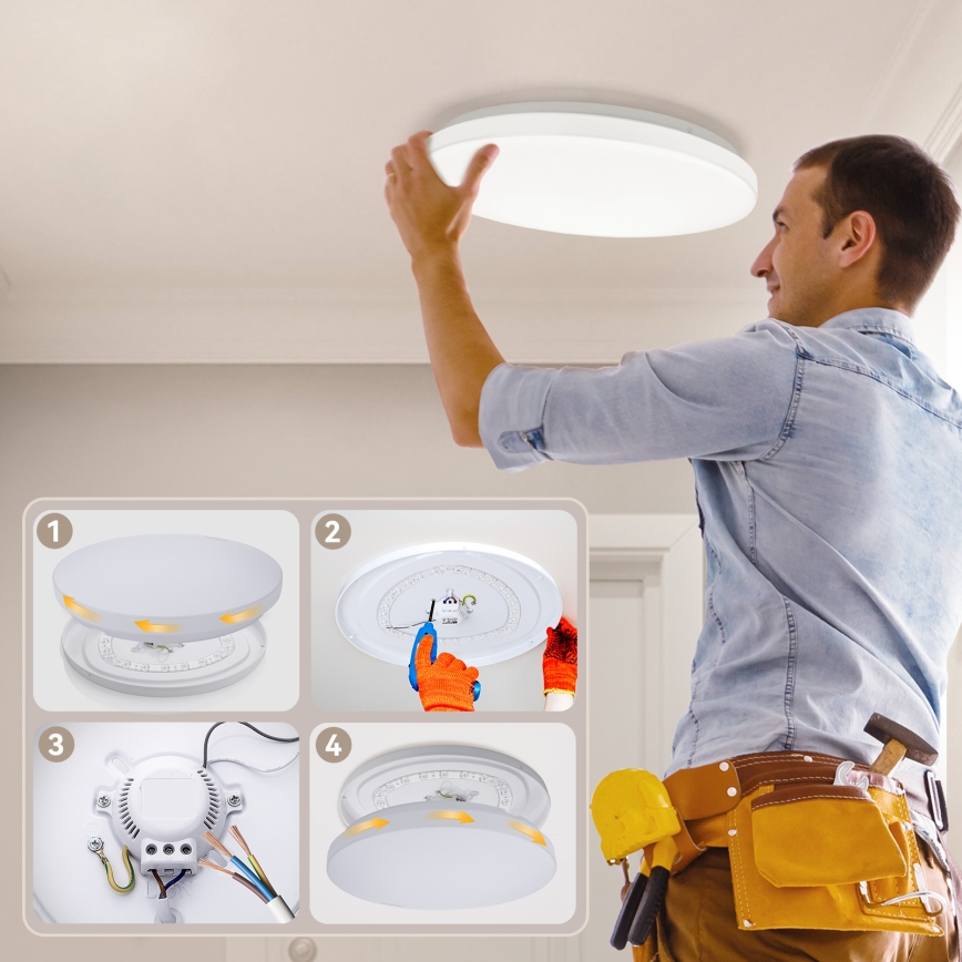 Brilagi - Himmennettävä LED-kattovalaisin MILKY WAY LED/36W/230V 3000-6500K hal. 48 cm + kaukosäädin