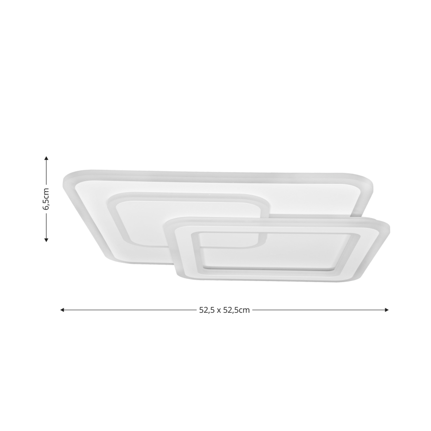 Brilagi - LED himmennettävä kattovalaisin MODERN LED/80W/230V 2700-6500K 52,5x52,5 cm + kaukosäädin