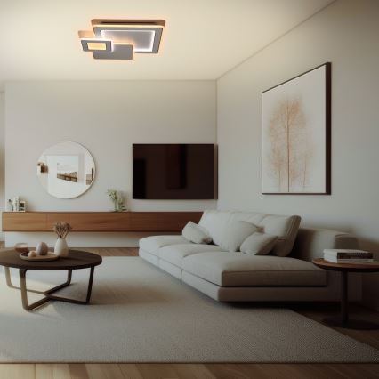 Brilagi - Himmennettävä LED-kattovalaisin MODERN LED/93W/230V 2700-6500K 48,5x48,5 cm + kauko-ohjaus