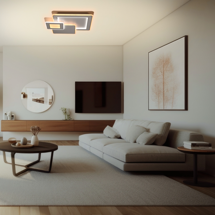 Brilagi - Himmennettävä LED-kattovalaisin MODERN LED/93W/230V 2700-6500K 48,5x48,5 cm + kauko-ohjaus