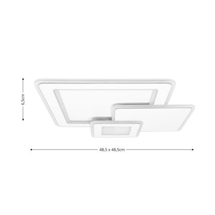 Brilagi - Himmennettävä LED-kattovalaisin MODERN LED/93W/230V 2700-6500K 48,5x48,5 cm + kauko-ohjaus