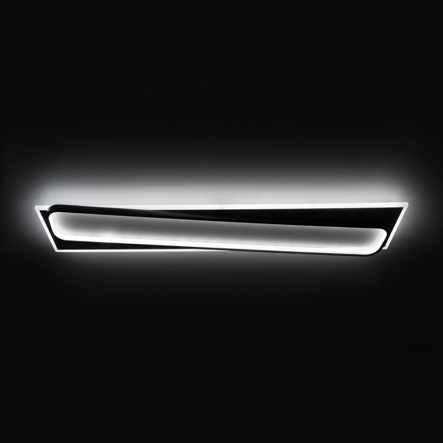 BRILAGI - Himmennettävä LED-kattovalaisin OUTLINE LED/90W/230V 3000-6000K 18x100 cm valkoinen/musta + kaukosäädin
