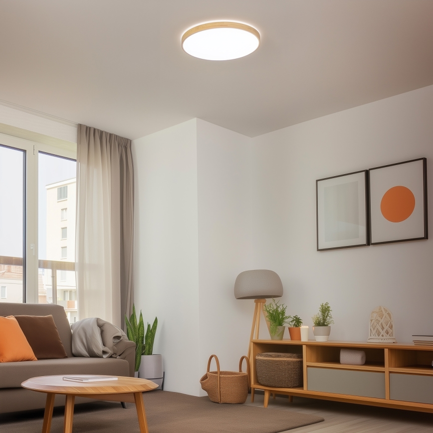 Brilagi - PINE LED himmennettävä kattovalaisin 60W/230V, halkaisija 52 cm, 3000–6500K + kaukosäädin