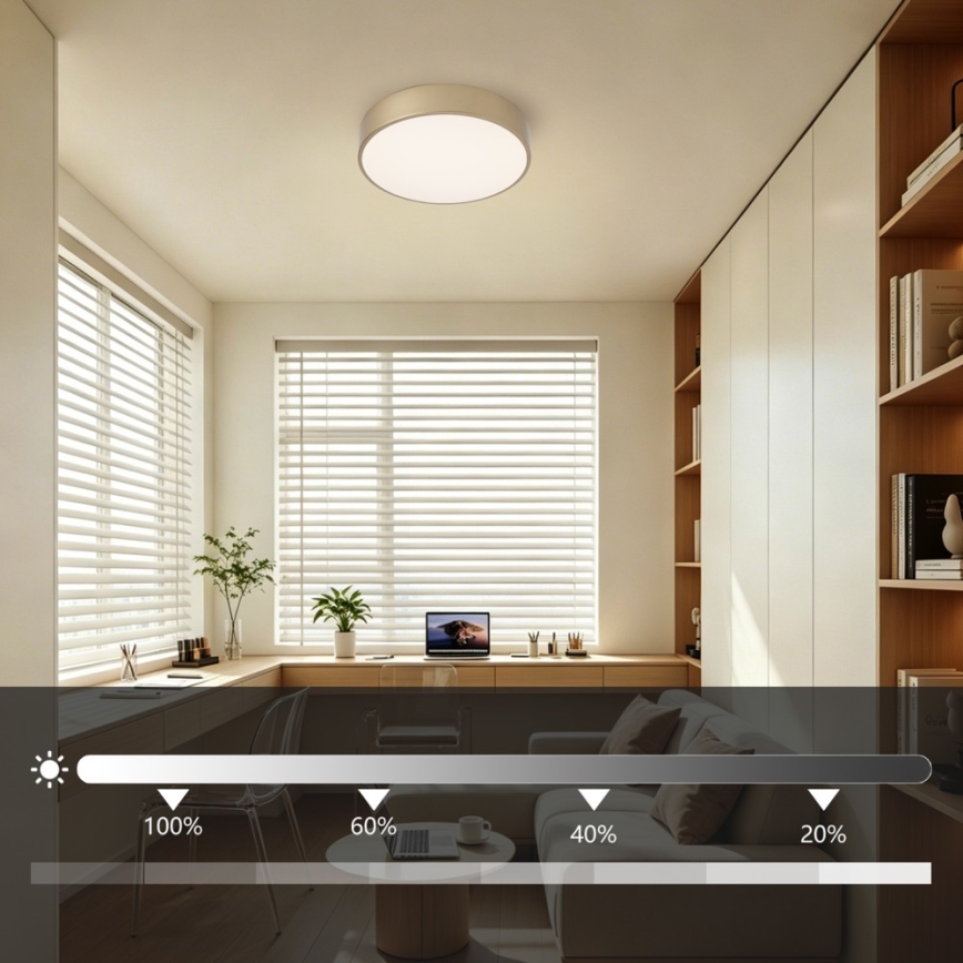 BRILAGI - himmennettävä LED-kattovalaisin POOL LED/24W/230V 3000–6000K Ø 20 cm kullanvärinen + kaukosäädin
