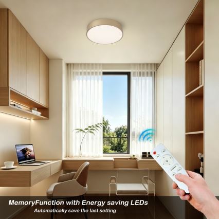 BRILAGI - himmennettävä LED-kattovalaisin POOL LED/24W/230V 3000–6000K Ø 20 cm kullanvärinen + kaukosäädin