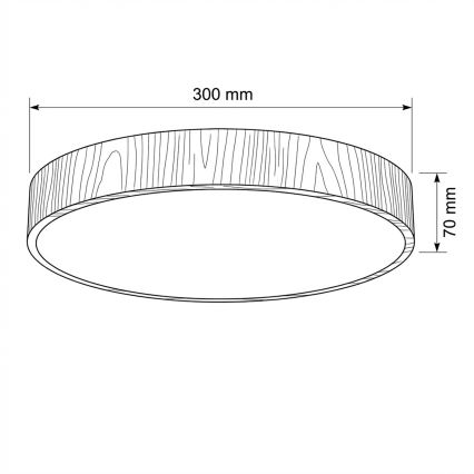 Brilagi - himmennettävä LED-kattovalaisin POOL LED/36W/230V 3000-6000K halkaisija 30 cm puukuosi + kaukosäädin