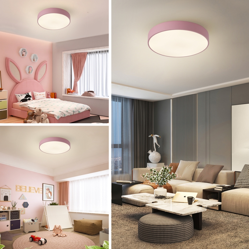 Brilagi - himmennettävä LED-kattovalaisin POOL LED/48W/230V 3000-6000K Ø 40 cm vaaleanpunainen + kaukosäädin