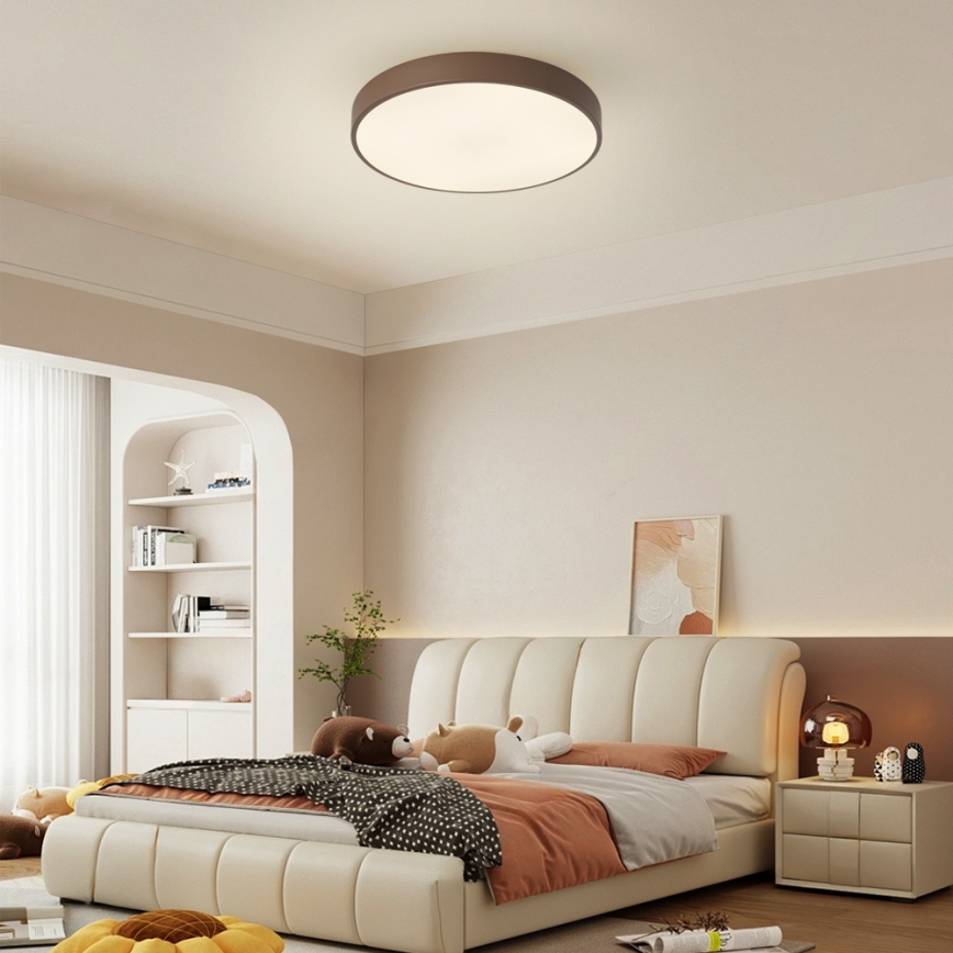 Brilagi - himmennettävä LED-kattovalaisin POOL LED/48W/230V 3000-6000K Ø 40 cm ruskea + kaukosäädin