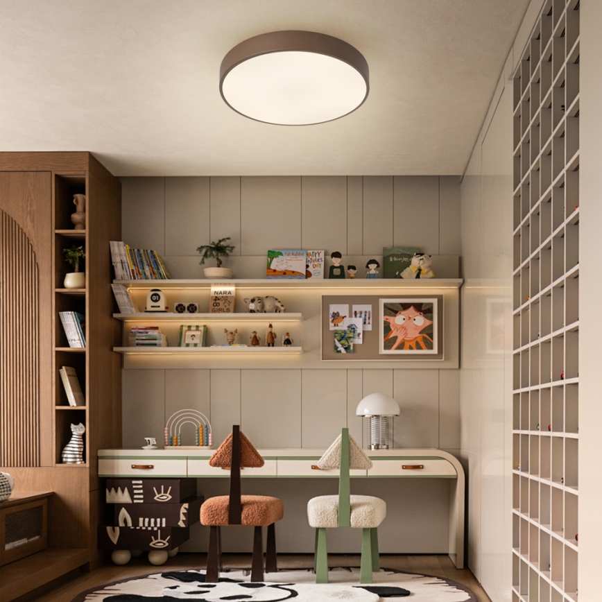 Brilagi - himmennettävä LED-kattovalaisin POOL LED/48W/230V 3000-6000K Ø 40 cm ruskea + kaukosäädin