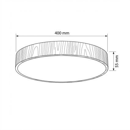 Brilagi - himmennettävä LED-kattovalaisin POOL LED/50W/230V 3000–6000K halkaisija 40 cm puukuosi + kaukosäädin