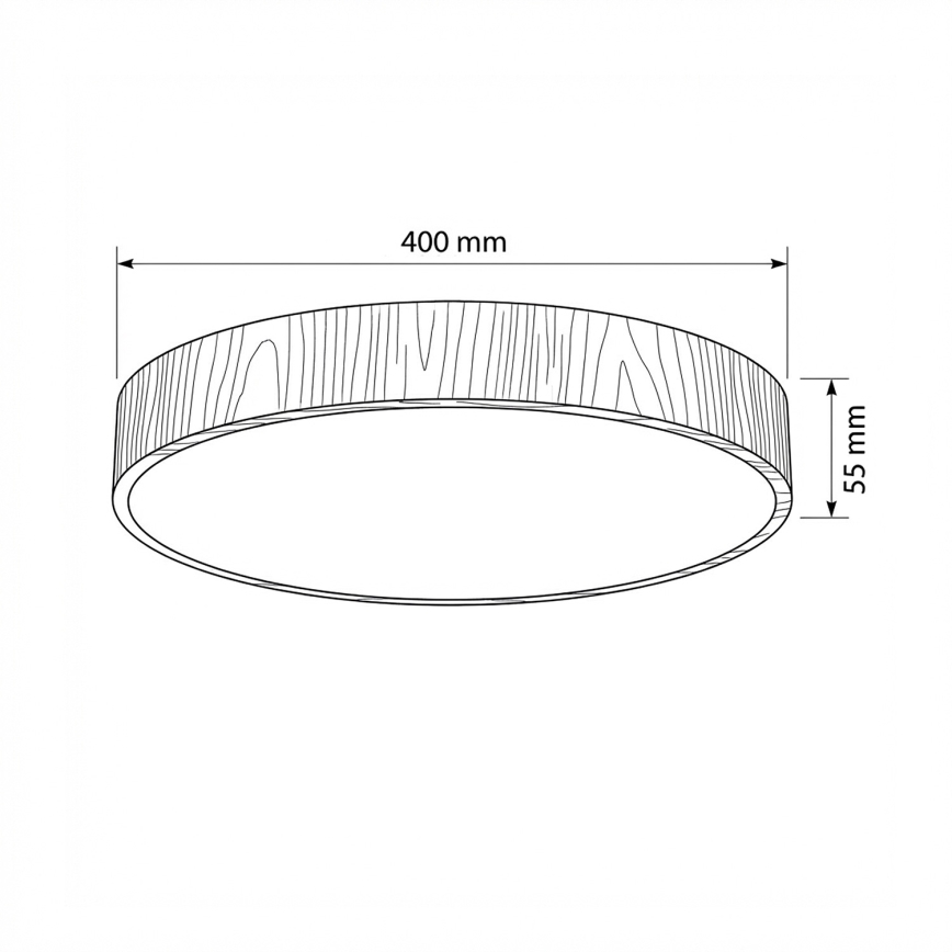 Brilagi - himmennettävä LED-kattovalaisin POOL LED/50W/230V 3000–6000K halkaisija 40 cm puukuosi + kaukosäädin