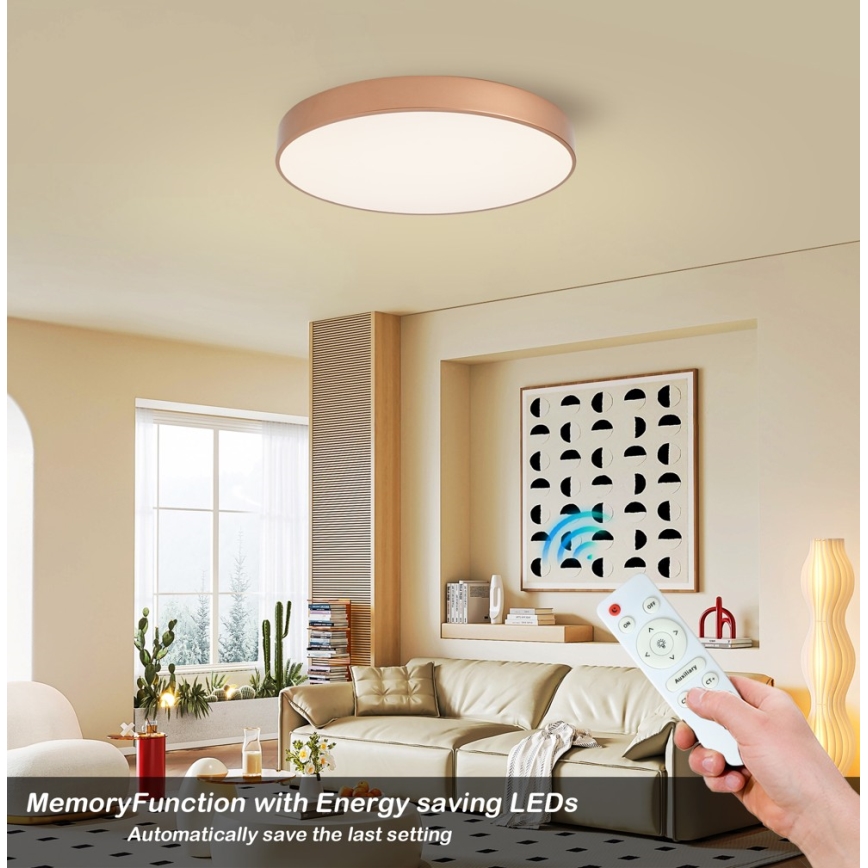 BRILAGI - Himmennettävä LED-kattovalaisin POOL LED/60W/230V 3000-6000K halkaisija 60 cm kuparinvärinen + kaukosäädin