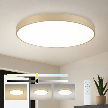 Brilagi - Himmennettävä LED-kattovalaisin POOL SMART LED/100W/230V 3000-6000K 80 cm beige Wi-Fi Tuya + kaukosäädin