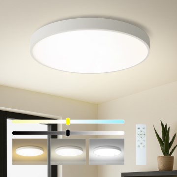 Brilagi - himmennettävä LED-kattovalaisin POOL SMART LED/100W/230V 3000-6000K halkaisija 80 cm Wi-Fi Tuya valkoinen + kaukosäädin