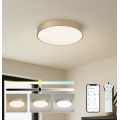 BRILAGI - Himmennettävä LED-kattovalaisin POOL SMART LED/48W/230V 3000-6000K halkaisija 40 cm Wi-Fi Tuya kultainen + kaukosäädin