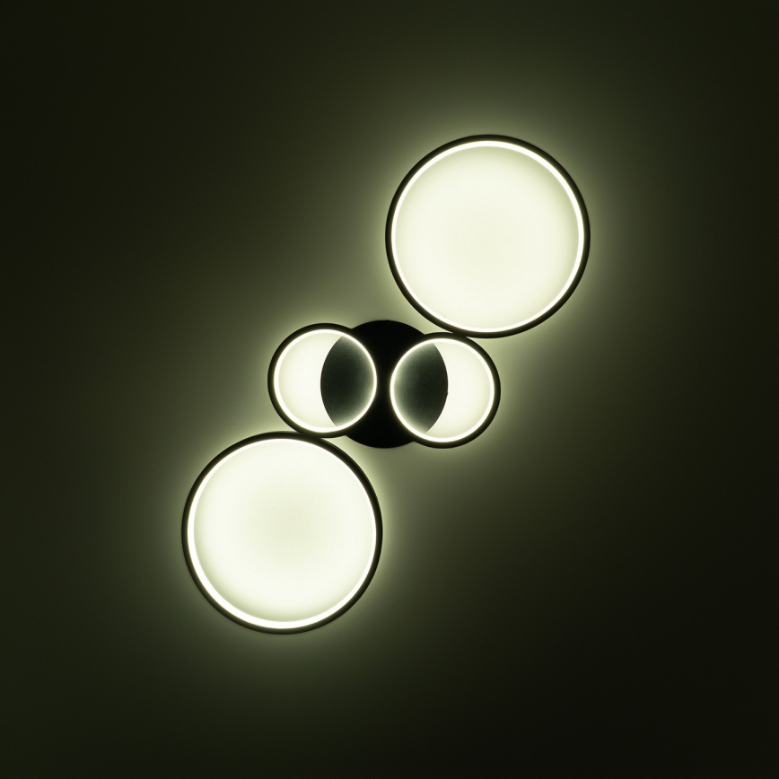 Brilagi - himmennettävä LED-kattovalaisin RINGO LED/34W/230V 3000-6000K 28x78 cm musta + kaukosäädin