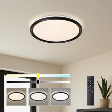 Brilagi - Himmennettävä LED-kattovalaisin RIVO LED/72W/230V 3000-6000K musta halkaisija 50 cm + kaukosäädin