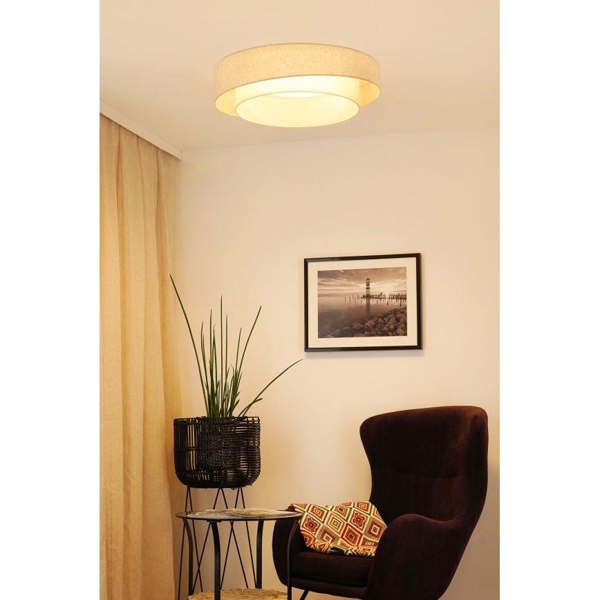 Brilagi - SHINE LED himmennettävä kattovalaisin LED/24W/230V halkaisija 60 cm 3000/4000/6500K kermanvärinen + kaukosäädin