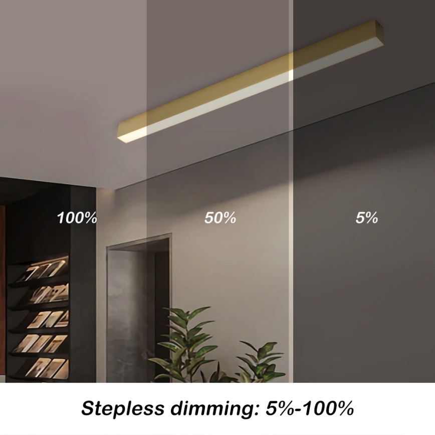Brilagi - LED-himennettävä kattovalaisin SLEEKLINE SMART LED/40W/230V 3000-6000K Wi-Fi Tuya kullanvärinen + kaukosäädin