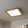 Brilagi - himmennettävä LED-kattovalaisin SLIMFRAME WOOD LED/36W/230V 49,5x49,5 cm 3000-6000K ruskea + kaukosäädin