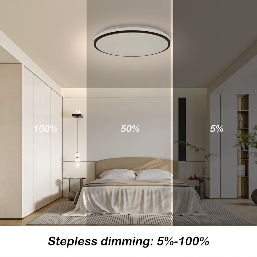 Brilagi - LED-himmennettävä SMART-kattovalaisin LED/36W/230V halkaisija 48 cm 3000–6000K Wi-Fi Tuya Beacon + kaukosäädin