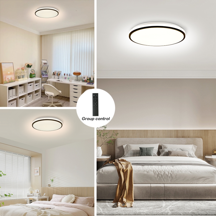 Brilagi - LED-himmennettävä SMART-kattovalaisin LED/36W/230V halkaisija 48 cm 3000–6000K Wi-Fi Tuya Beacon + kaukosäädin