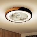Brilagi - Himmennettävä LED-kattovalaisin tuulettimella LED/30W/230V 3000-6500K halkaisija 50 cm musta/tammi + kaukosäädin