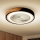 Brilagi - Himmennettävä LED-kattovalaisin tuulettimella LED/30W/230V 3000-6500K halkaisija 50 cm musta/tammi + kaukosäädin