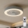 Brilagi - himmennettävä LED-kattovalaisin tuulettimella, LED 38 W, 230 V, 3000–6500 K, halkaisija 50 cm, harmaa + kaukosäädin