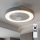 Brilagi - Himmennettävä LED-kattovalaisin tuulettimella LED/38W/230V 3000–6500K 3000–6500K Ø 50 cm harmaa/tammi + kaukosäädin