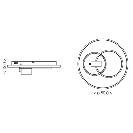 Brilagi - UNITY himmennettävä LED-kattovalaisin LED/60W/230V + 1xGU10/3W 3000-6000K halkaisija 50 cm valkoinen/musta + kaukosäädin