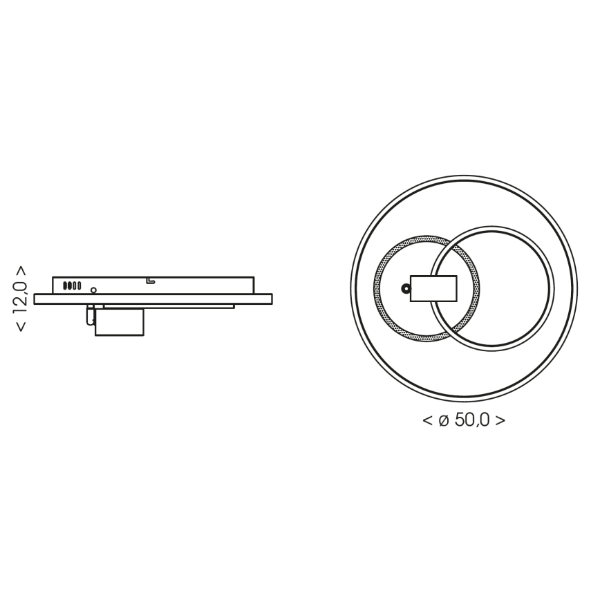 Brilagi - UNITY himmennettävä LED-kattovalaisin LED/60W/230V + 1xGU10/3W 3000-6000K halkaisija 50 cm valkoinen/musta + kaukosäädin