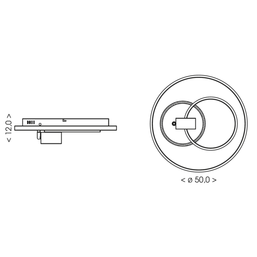 BRILAGI - UNITY himmennettävä LED-kattovalaisin LED/60W/230V + 1xGU10/3W 3000-6000K halkaisija 50 cm valkoinen/musta + kaukosäädin