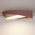 BRILAGI - himmennettävä LED-kattovalaisin VELVET TWIST LED/36W/230V 3000-6000K halkaisija 65 cm Wi-Fi Tuya Beacon vaaleanpunainen/kerma + kauko-ohjain