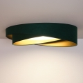 BRILAGI - himmennettävä LED-kattovalaisin VELVET TWIST LED/36W/230V 3000-6000K pr. 65 cm Wi-Fi Tuya Beacon vihreä/kultainen + kaukosäädin