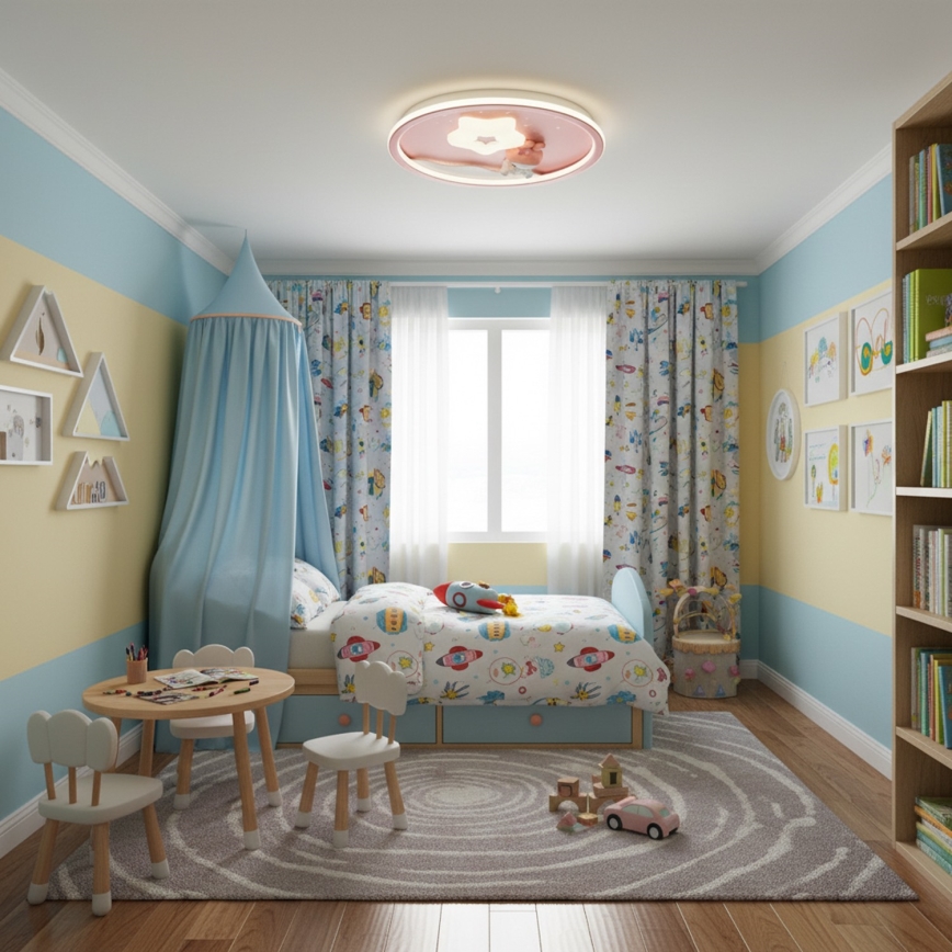 Brilagi - Himennettävä lasten LED-kattovalaisin BUNNY LED/83W/230V 3000-6000K Ø 49 cm + kaukosäädin