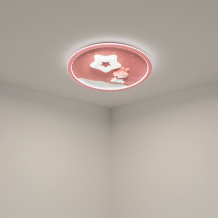 Brilagi - Himennettävä lasten LED-kattovalaisin BUNNY LED/83W/230V 3000-6000K Ø 49 cm + kaukosäädin